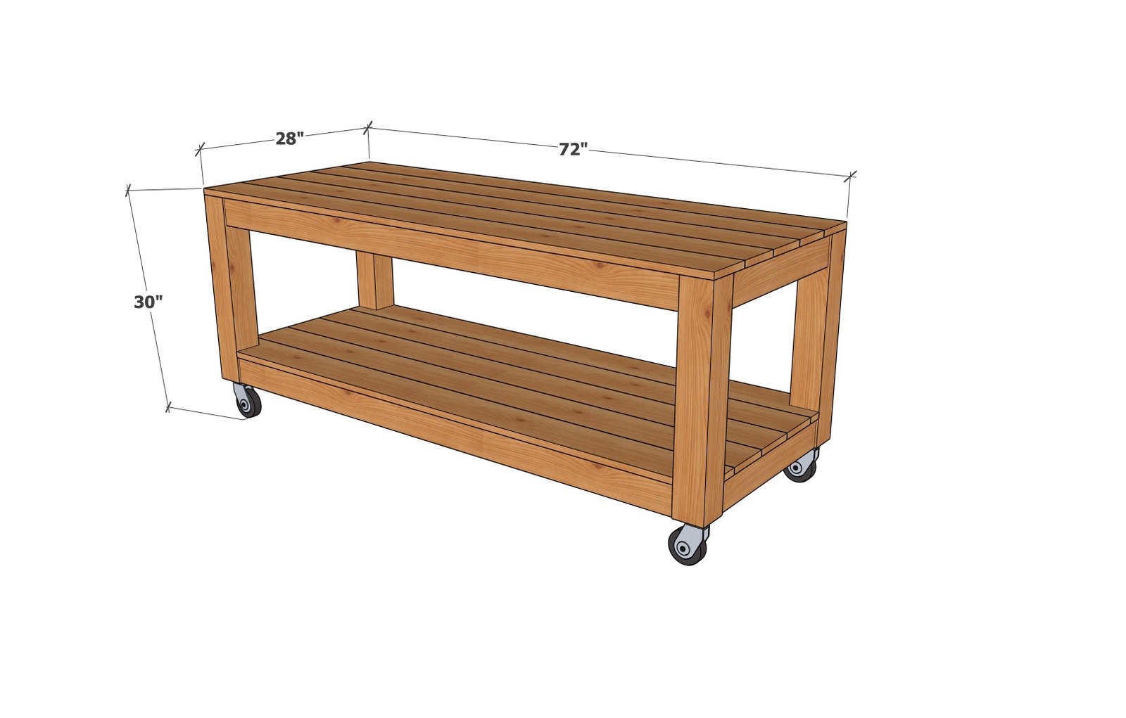 Outdoor Grill Cart dimension diagram 1
