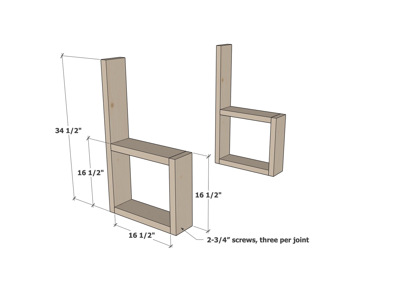 Modern Bench — step 1