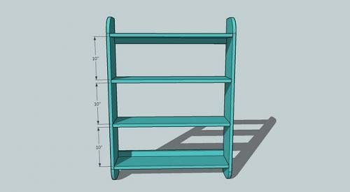 Narrow Wall Shelf dimension diagram 1