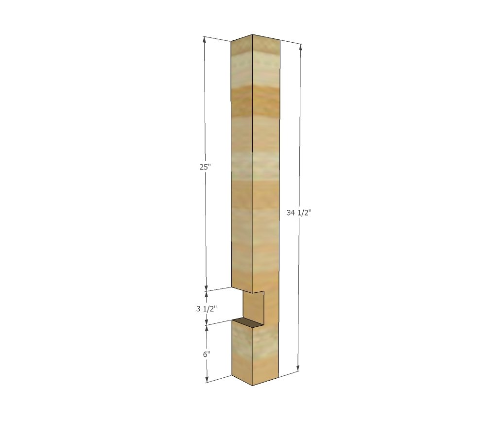 Plans: Classic Farmhouse Kitchen Island — step 1