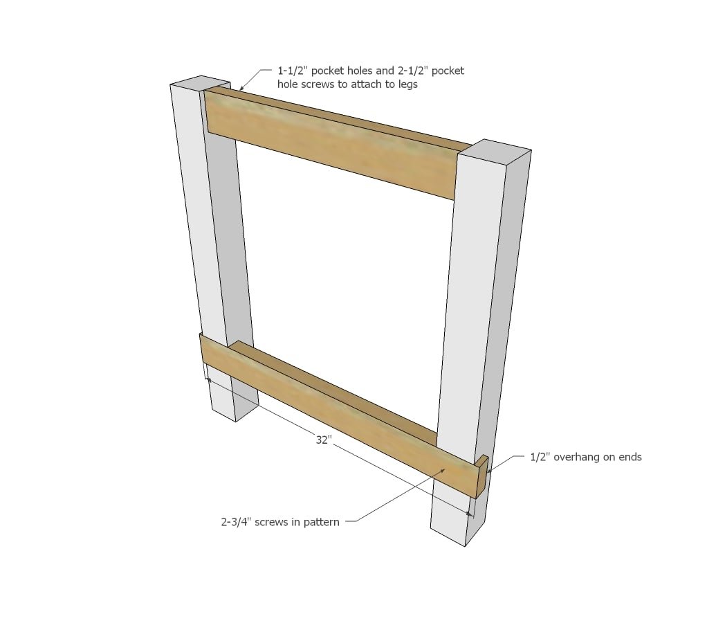 Plans: Classic Farmhouse Kitchen Island — step 2