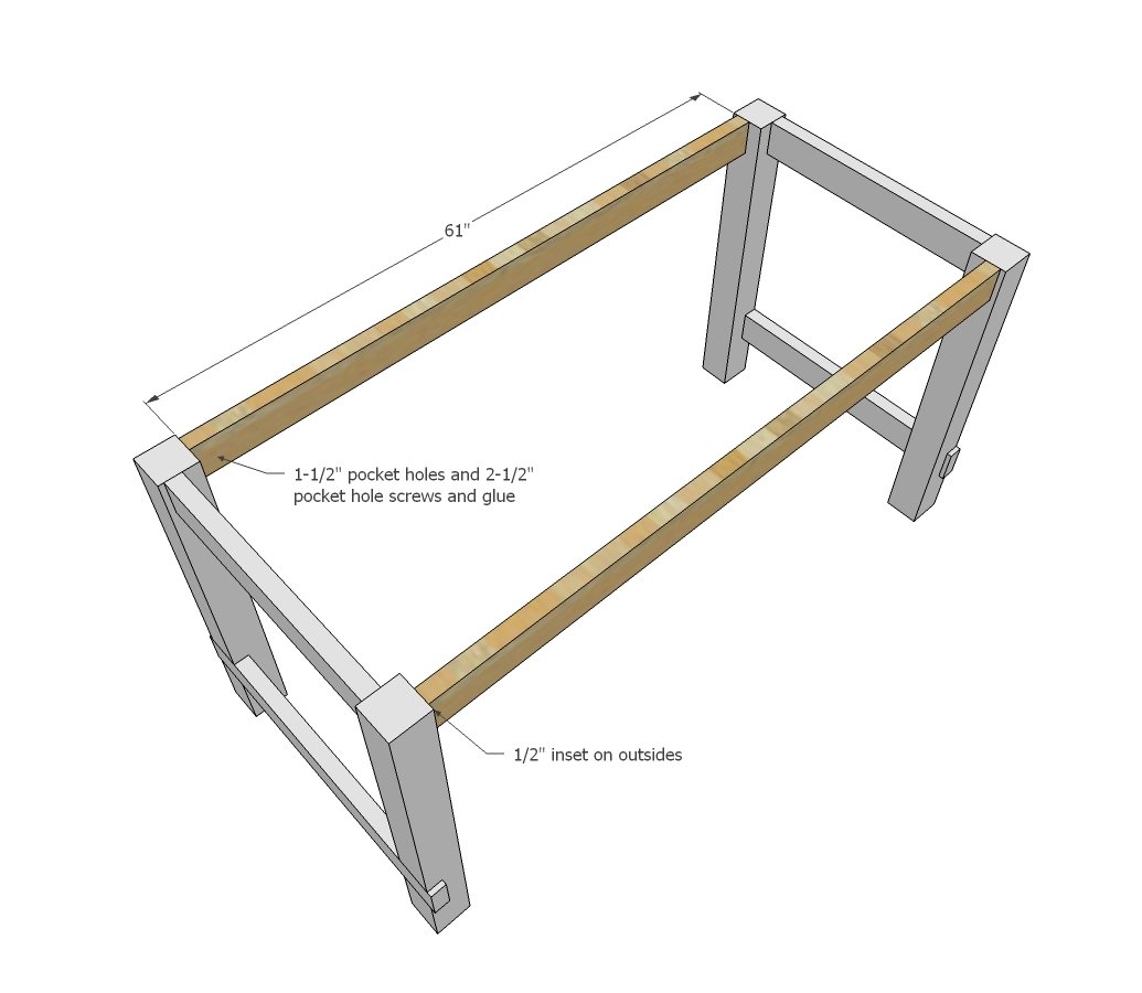 Plans: Classic Farmhouse Kitchen Island — step 3