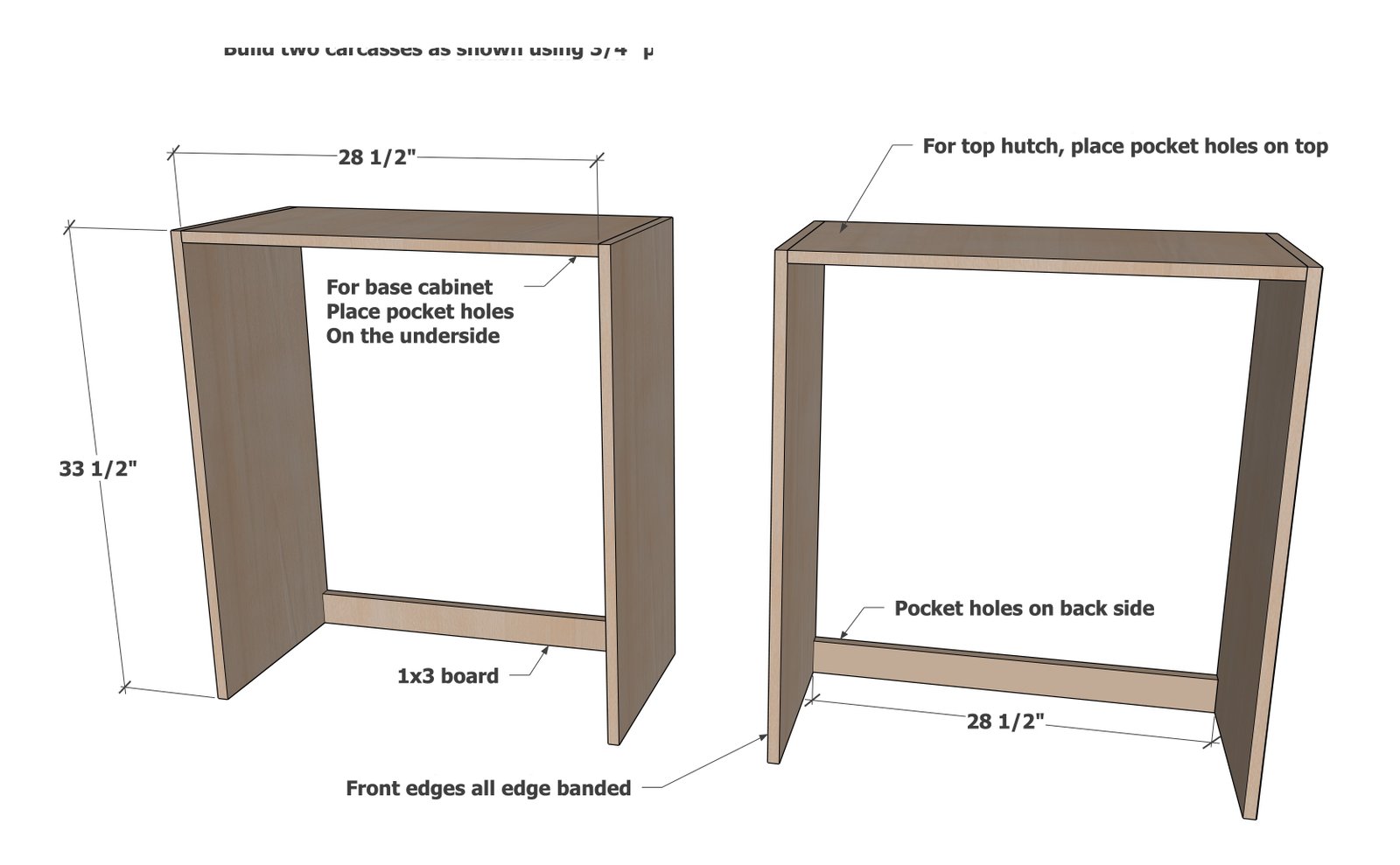 Plans: DIY Bathroom Tall Boy Cabinet — step 1