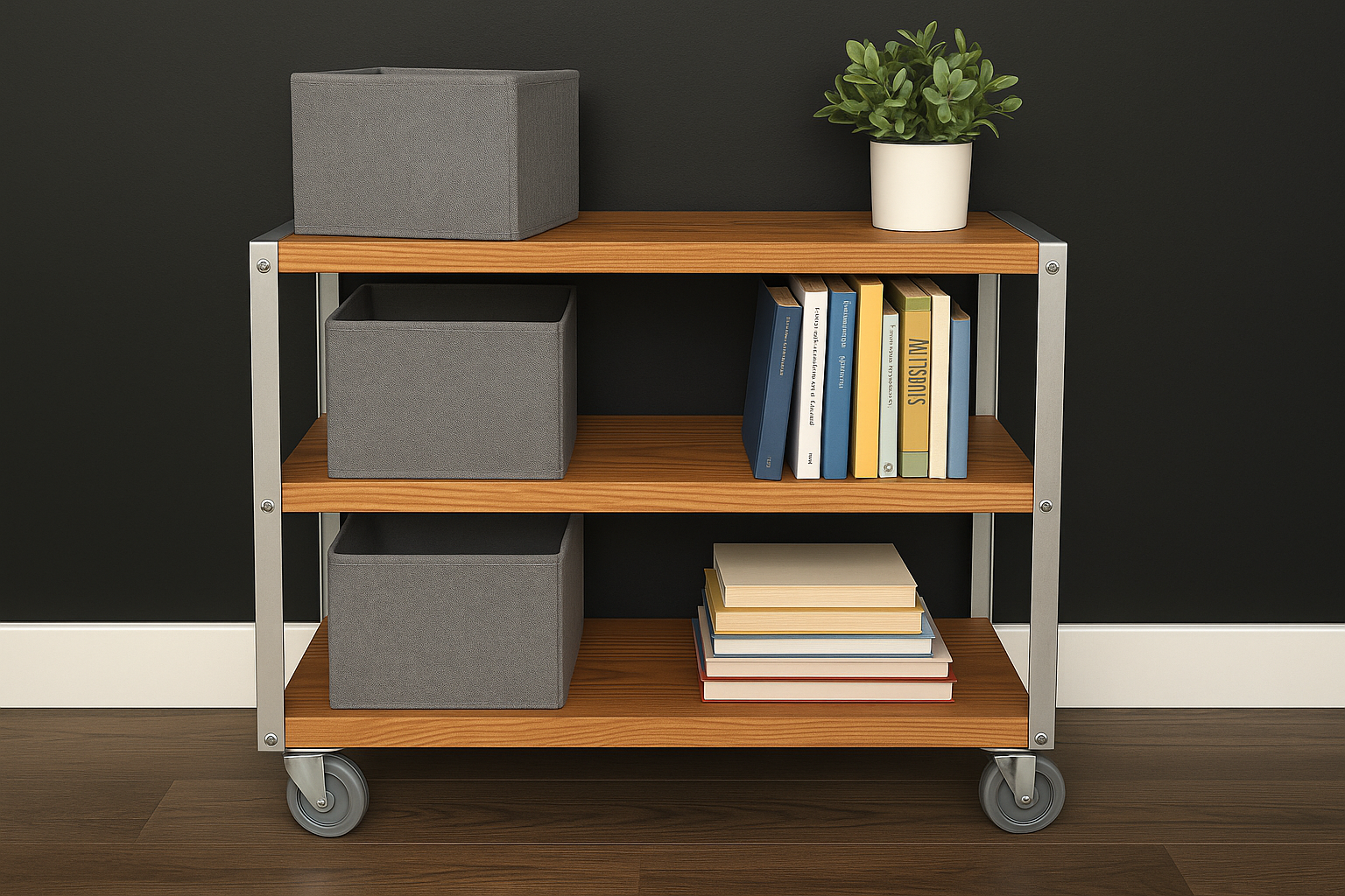 Rolling Shelf DIY