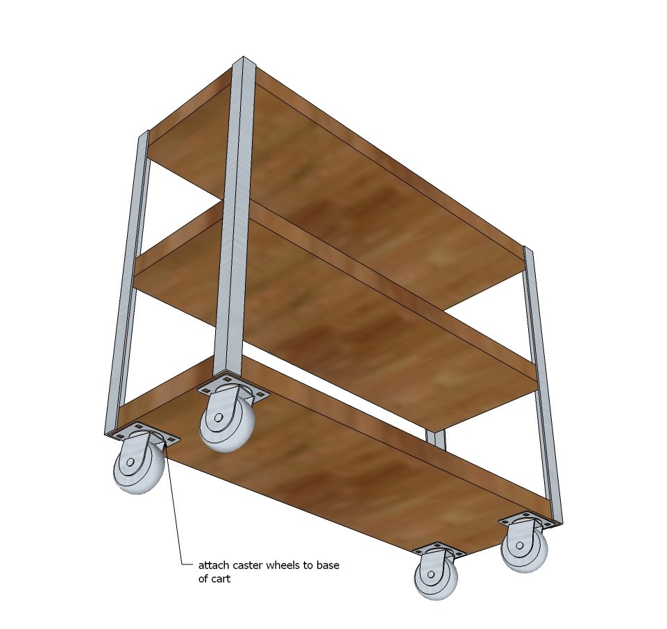 Rolling Shelf DIY — step 2