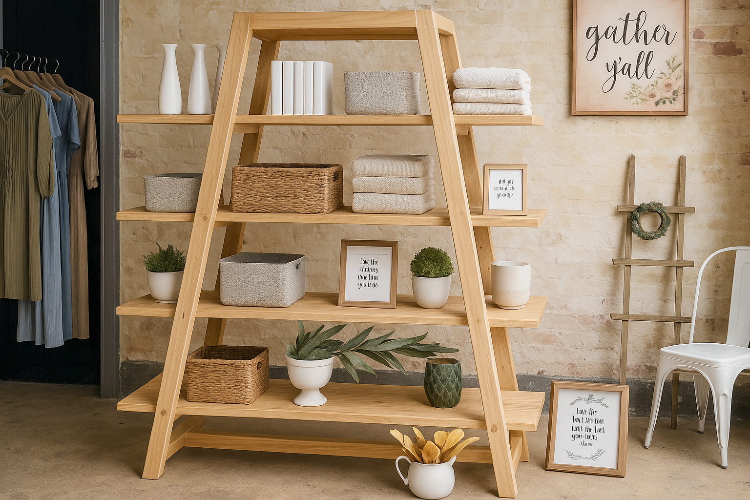 Freestanding Ladder Bookcase
