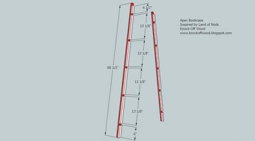 Freestanding Ladder Bookcase — step 1