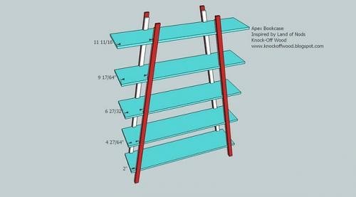 Freestanding Ladder Bookcase — step 3