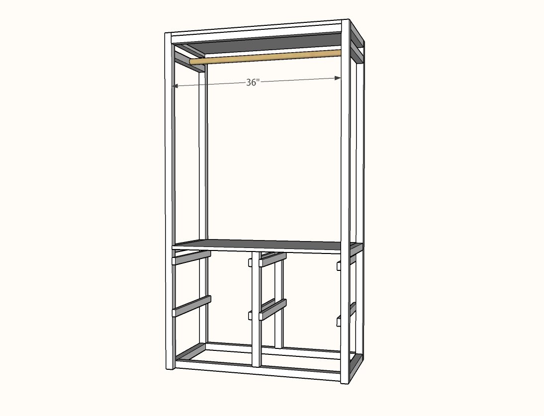Freestanding Laundry Basket Closet — step 6