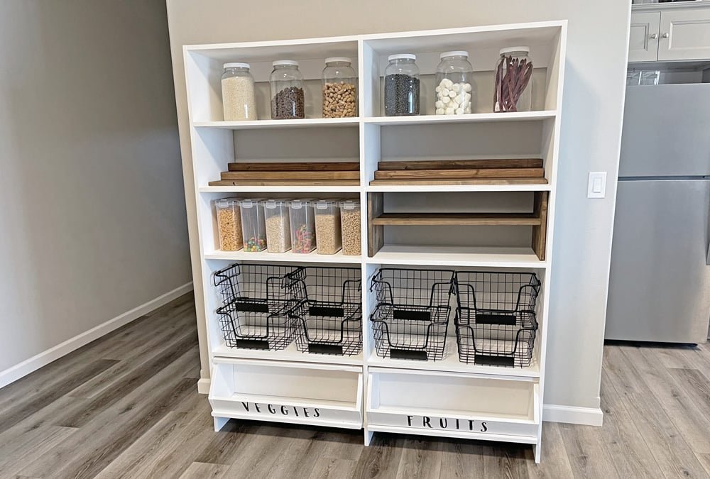 Freestanding Pantry Bookshelf