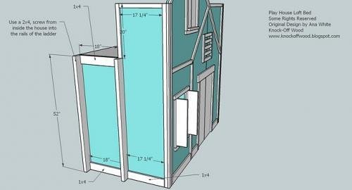 Full Height Playhouse Loft Bed — step 18