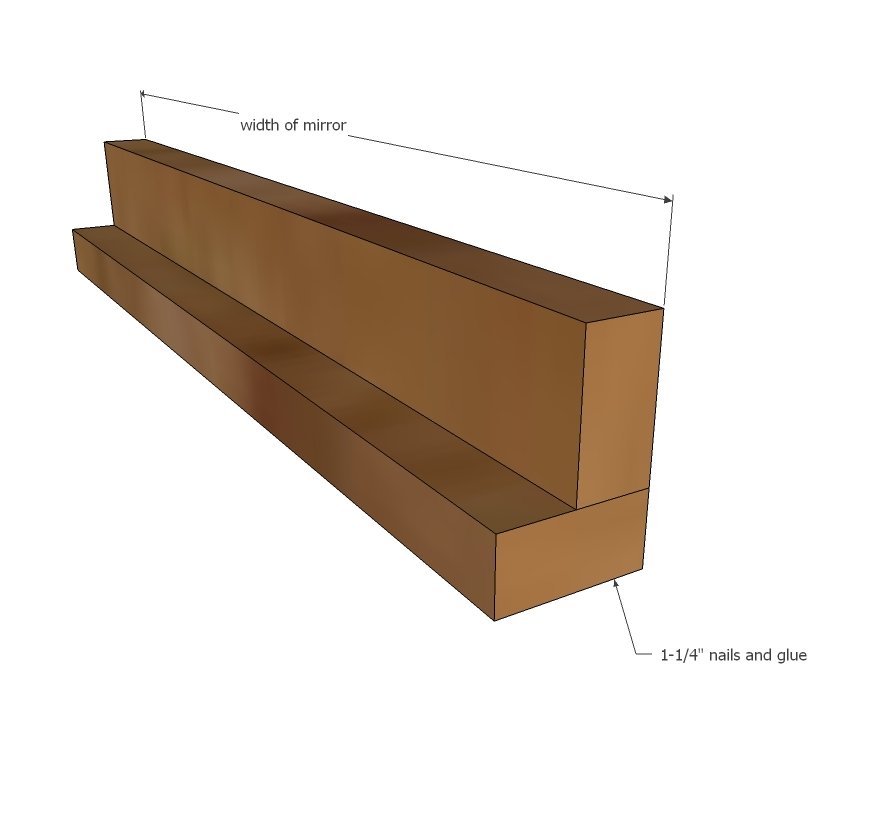 Full Length Mirror with Sliding Storage Cabinet — step 1