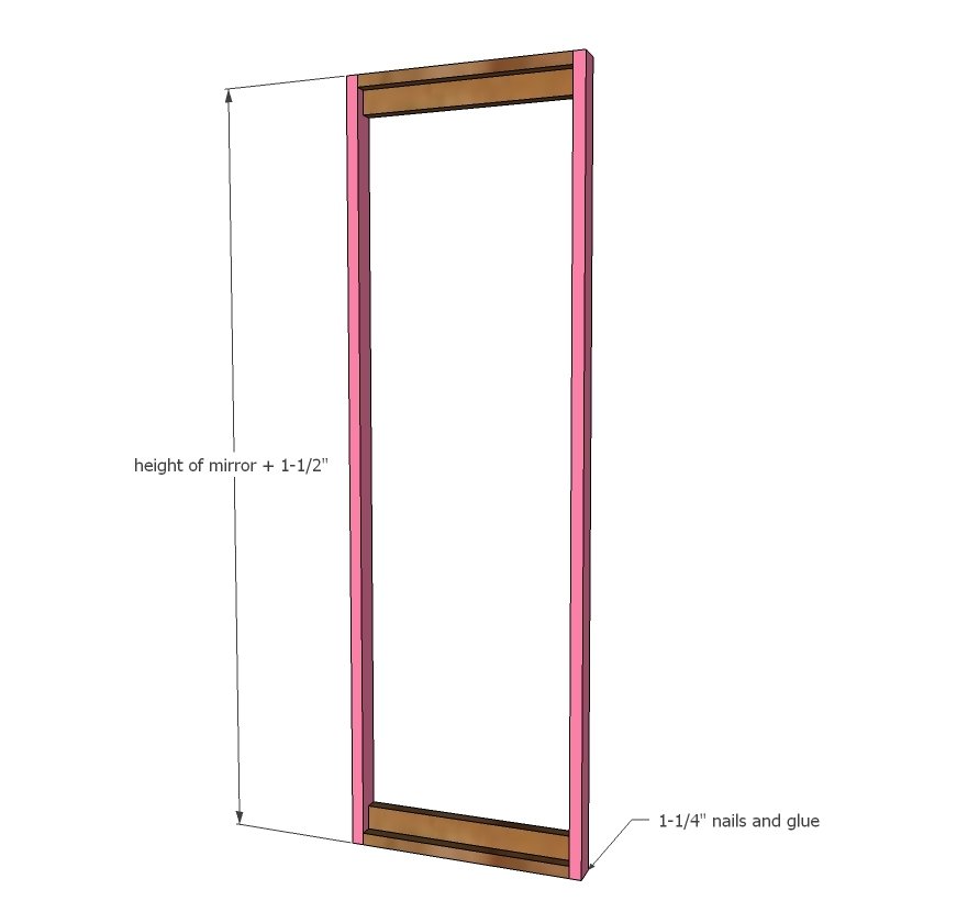 Full Length Mirror with Sliding Storage Cabinet — step 2