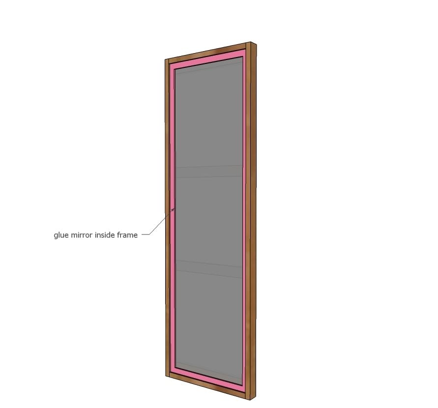 Full Length Mirror with Sliding Storage Cabinet — step 4