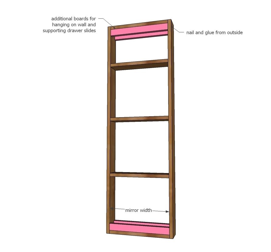 Full Length Mirror with Sliding Storage Cabinet — step 6
