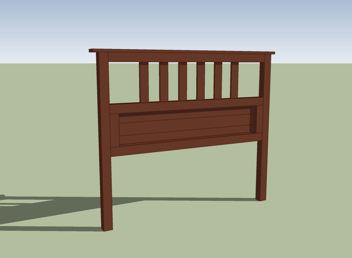 Full Size Slatted Headboard — step 8