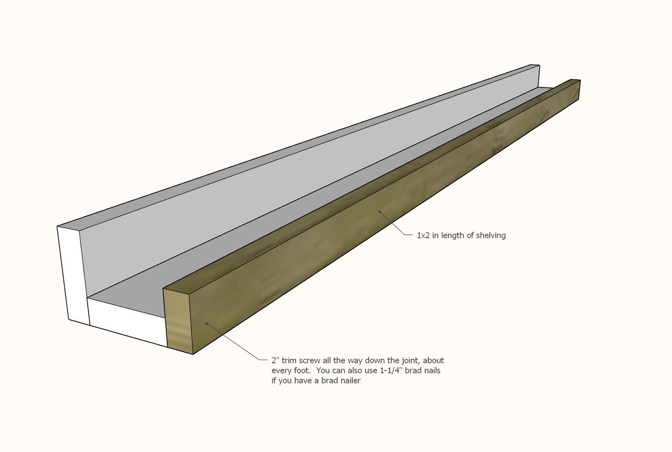 Gallery Ledge Shelves — step 2