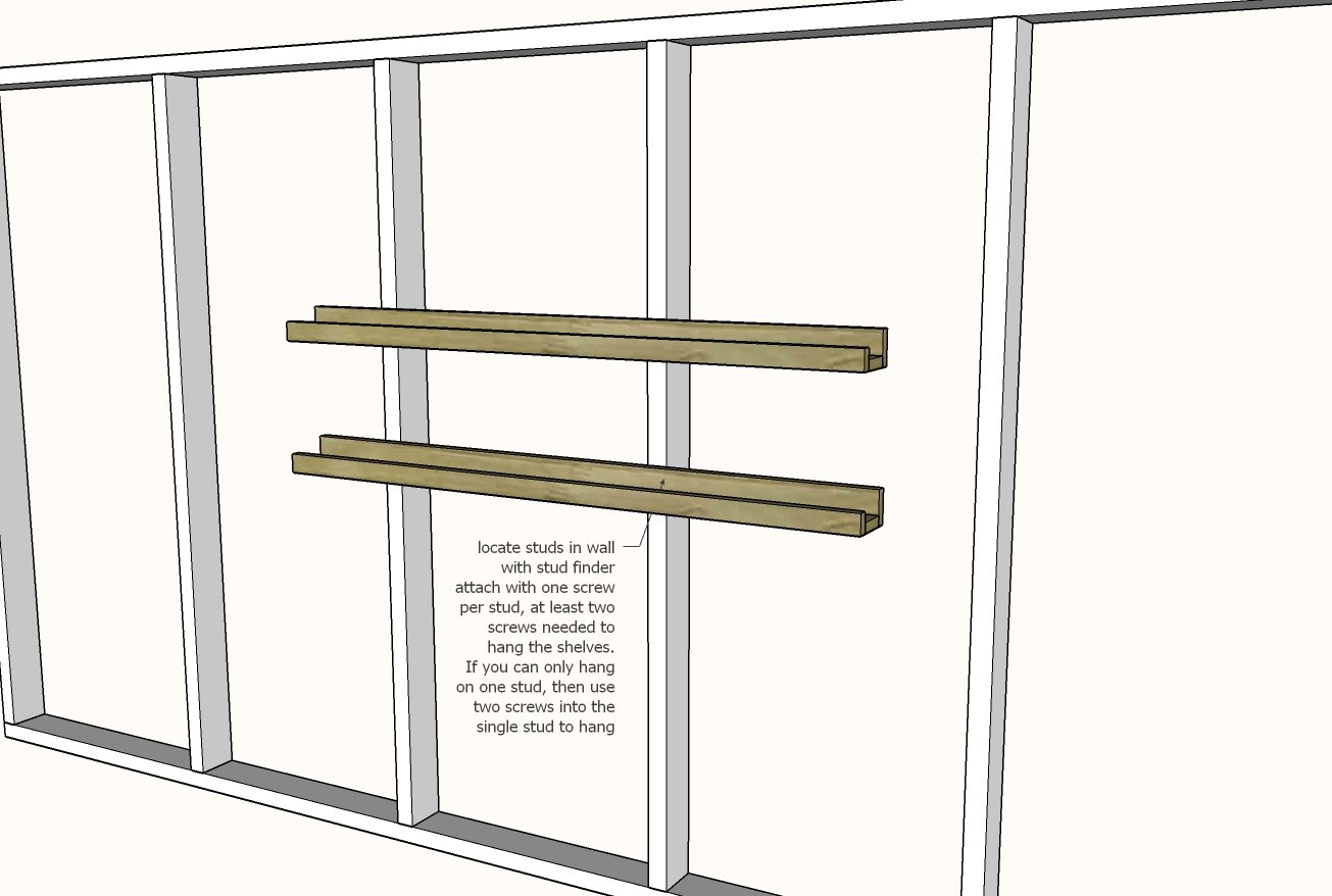 Gallery Ledge Shelves — step 3