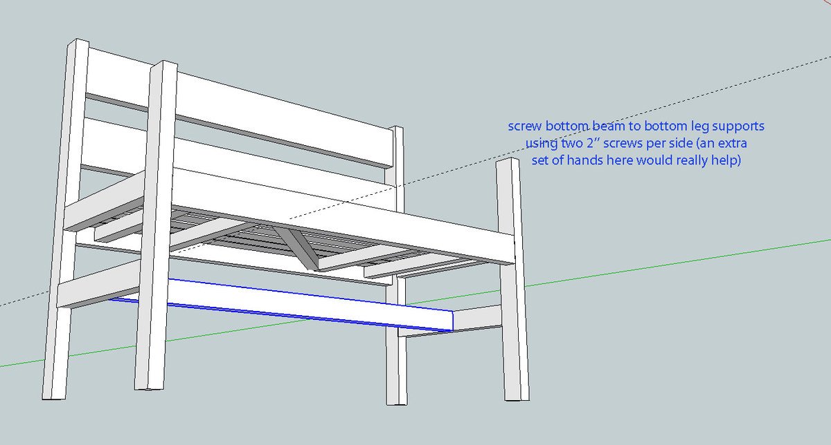 Garden Bench — step 7