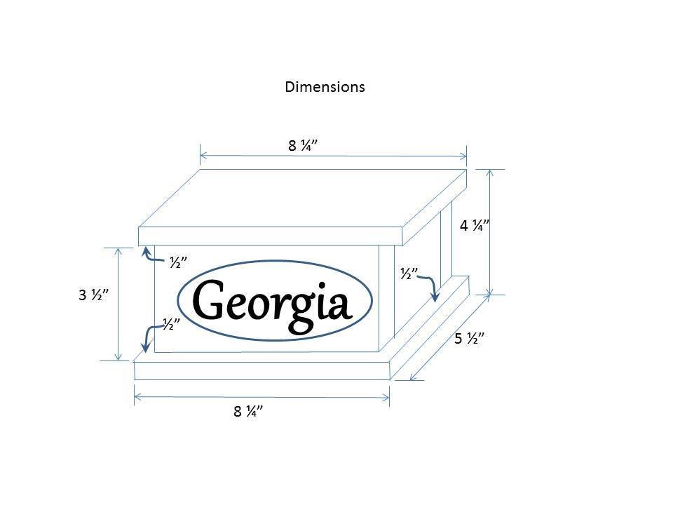 Georgia's Jewelry Box dimension diagram 1