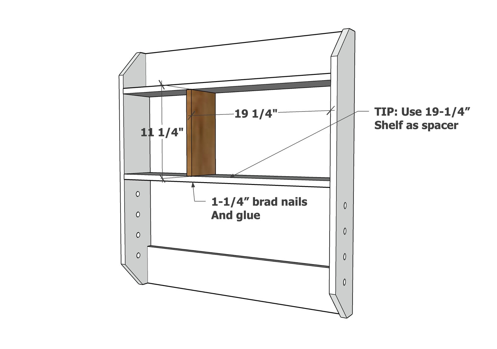 Gift Wrapping Station Wall Shelf Organizer — step 4