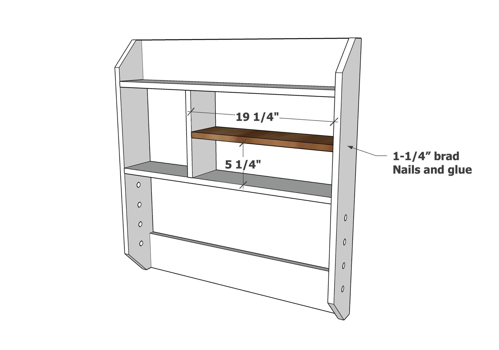 Gift Wrapping Station Wall Shelf Organizer — step 5