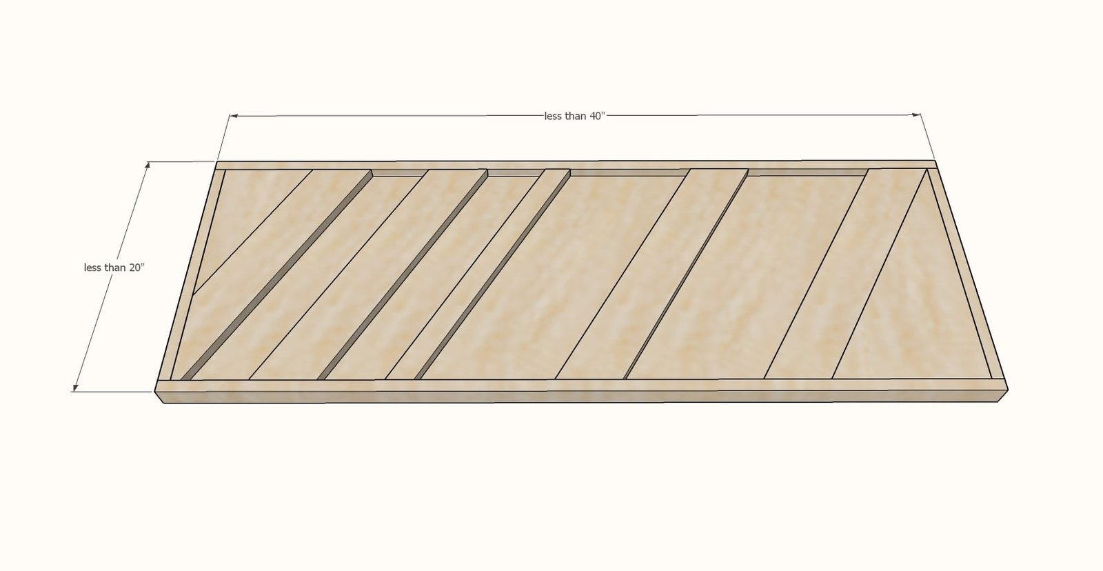Grazing Board or Charcuterie Board dimension diagram 1