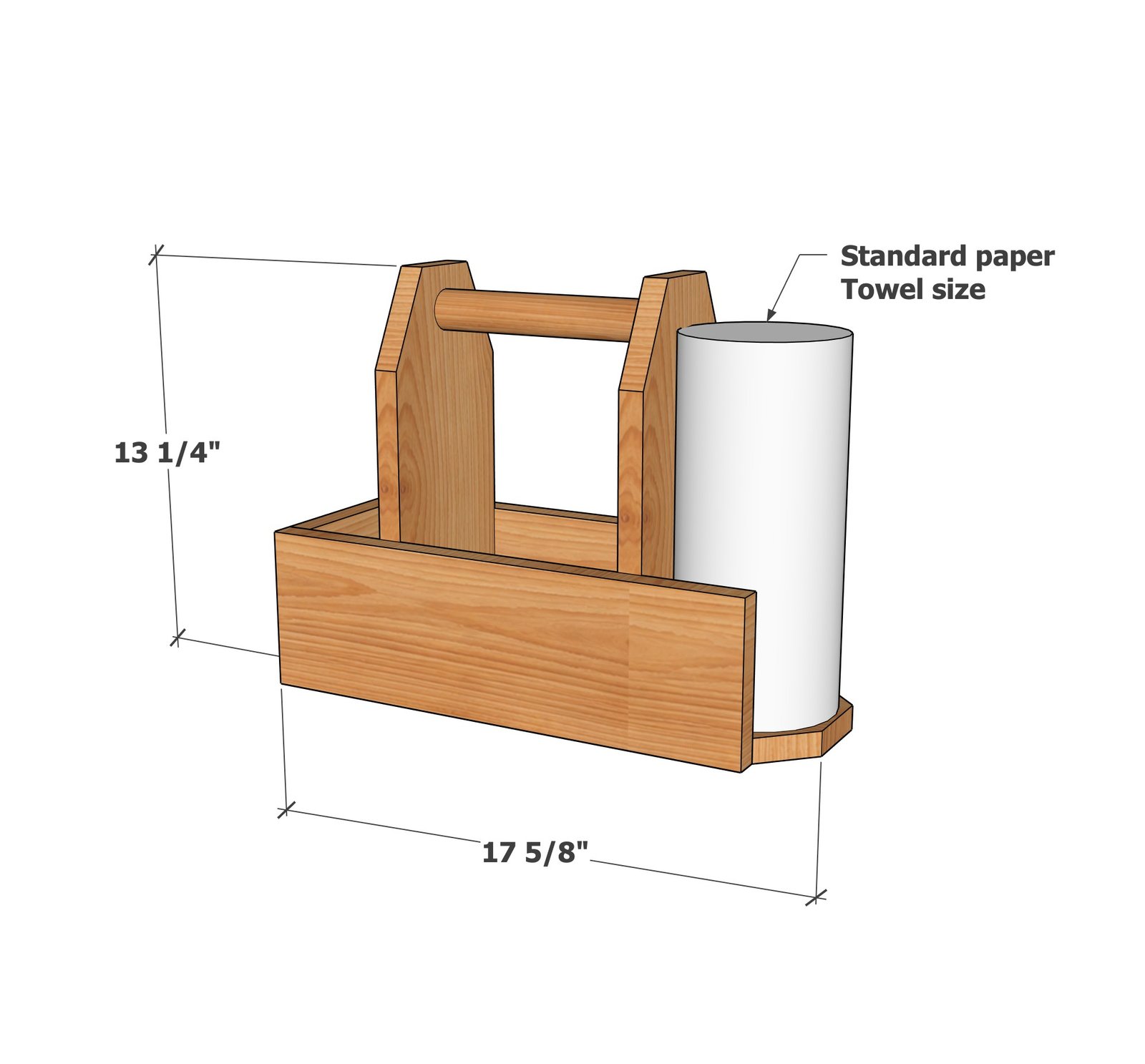 Grill Caddy with Paper Towel Holder dimension diagram 1