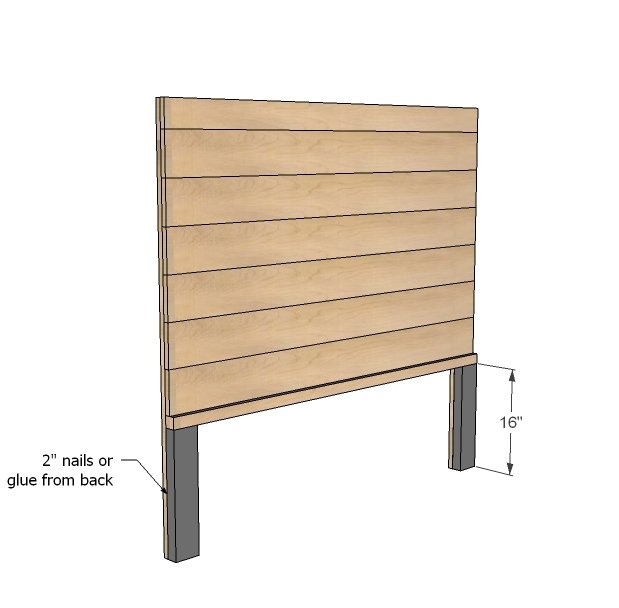 Hailey Planked Headboard — step 3