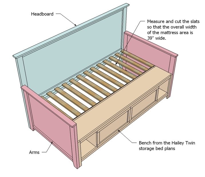 Hailey Storage Daybed with Back and Arms — step 7