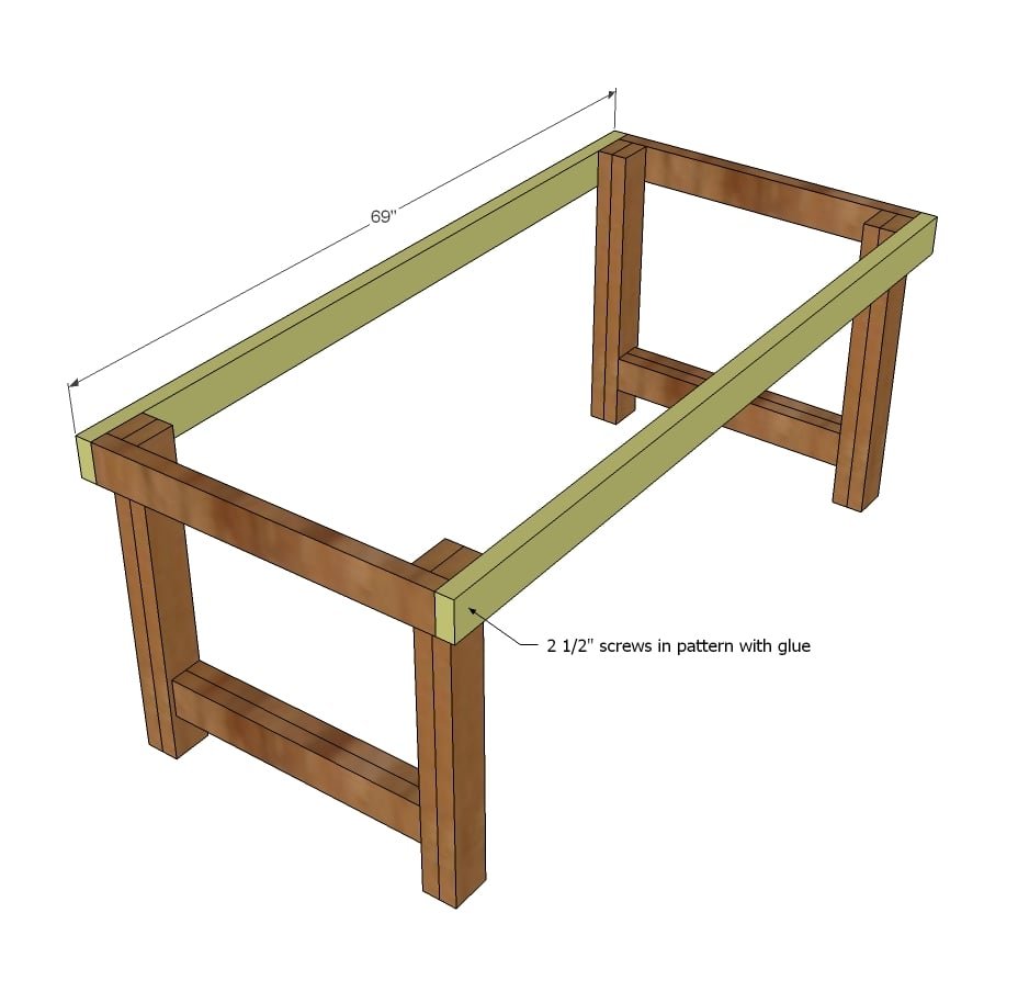 Happier Homemaker Farmhouse Table — step 5
