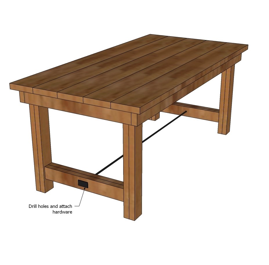 Happier Homemaker Farmhouse Table — step 8
