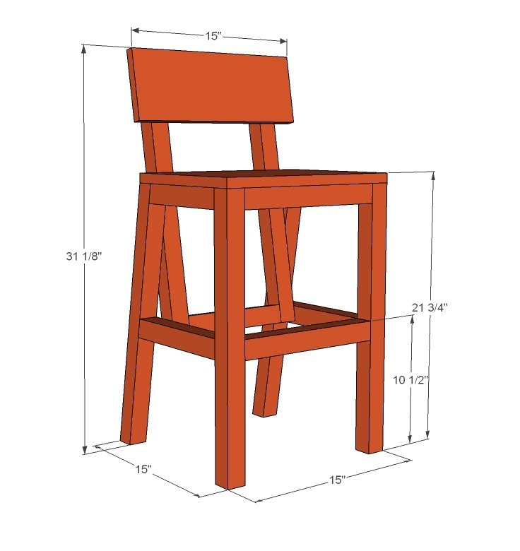 Harriet Higher Chair dimension diagram 1