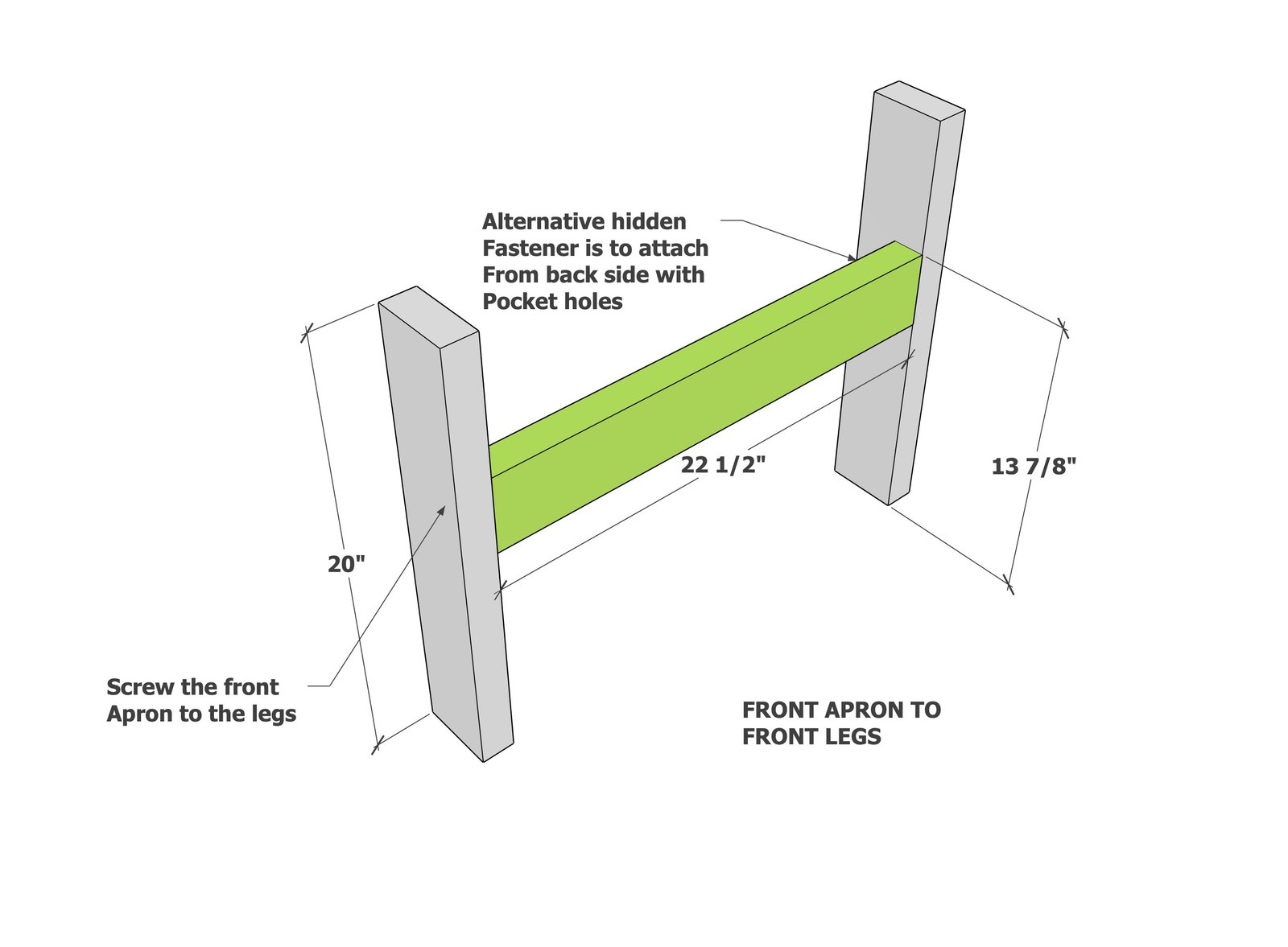 Heavy Duty Adirondack Chair Plans with Back Leg and Footstool — step 2