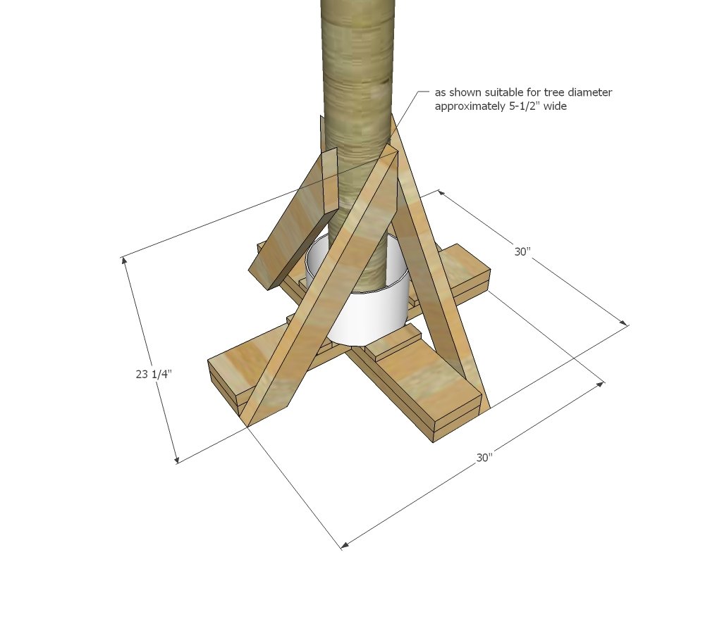 Heavy Duty Christmas Tree Stand dimension diagram 1