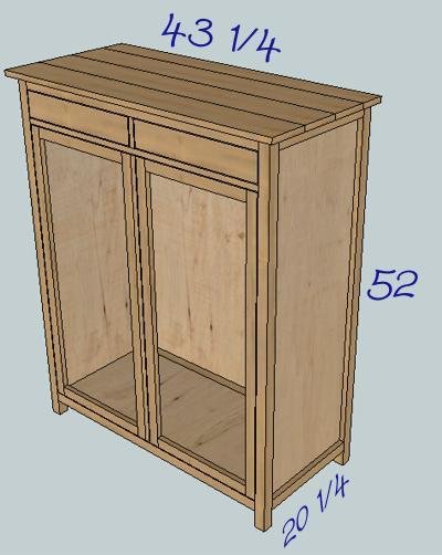 Hemnes Linen Cabinet dimension diagram 1