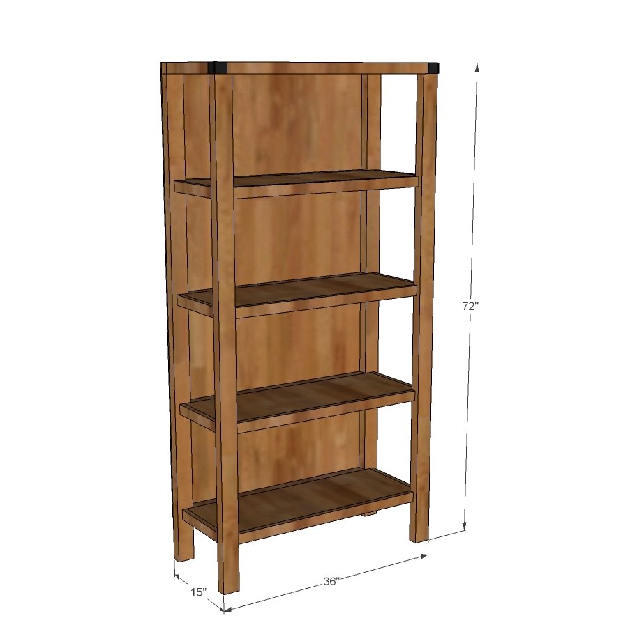 Henry Bookshelf dimension diagram 1