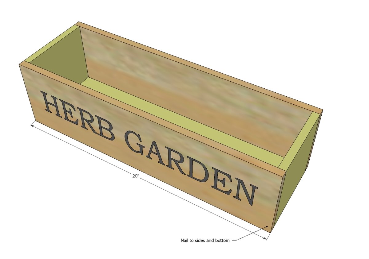 Herb Garden Planter from Cedar Fence Pickets — step 2