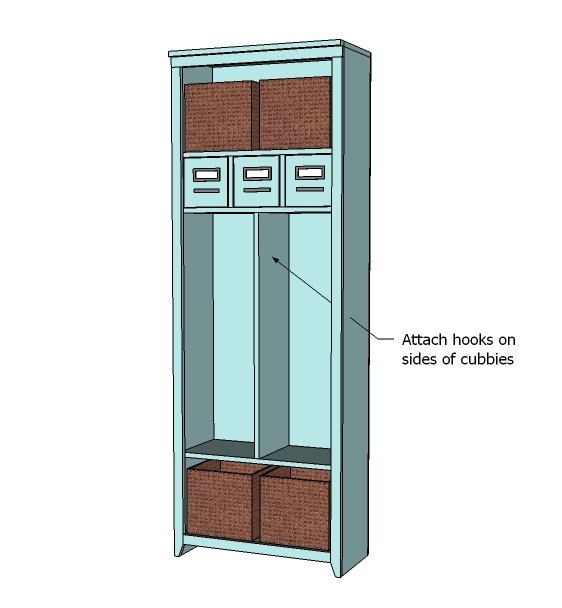 Hillary's Locker Cabinet with Charging Cubbies — step 10