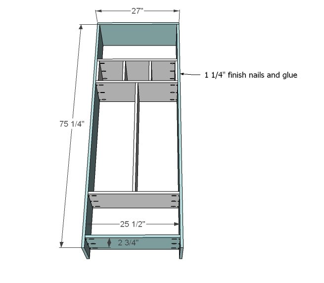 Hillary's Locker Cabinet with Charging Cubbies — step 3