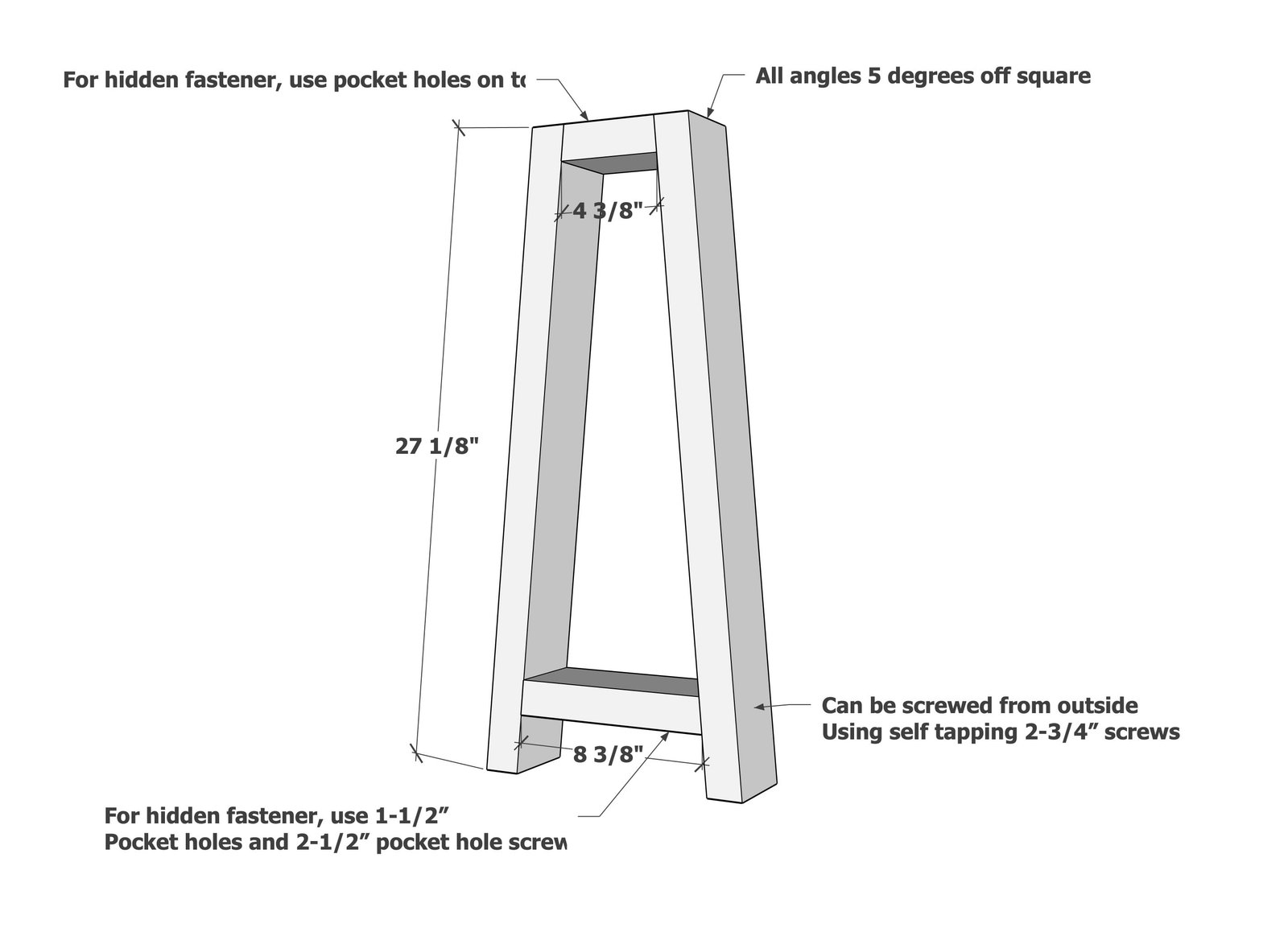 Homestead Console Table — step 1