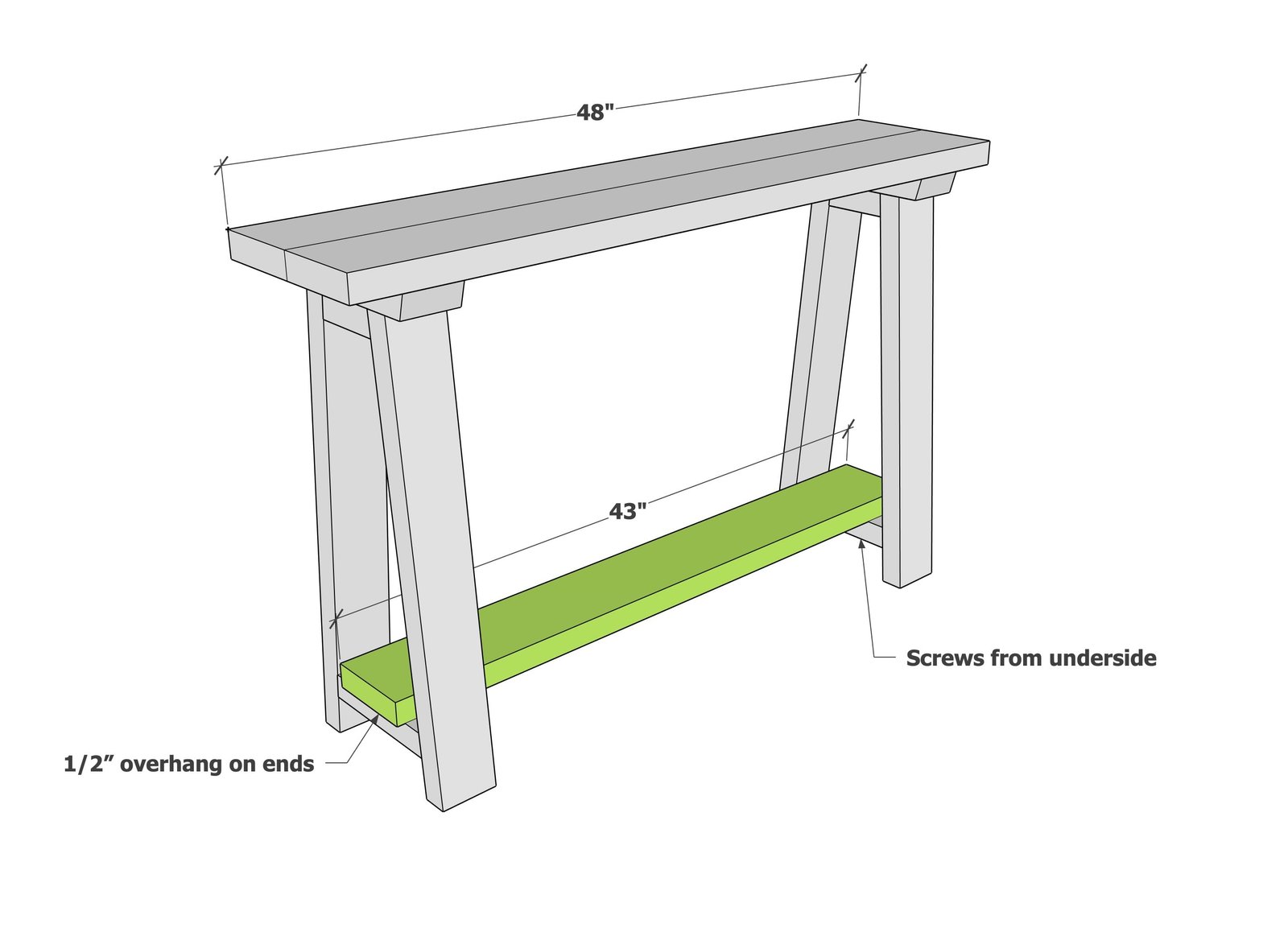 Homestead Console Table — step 3