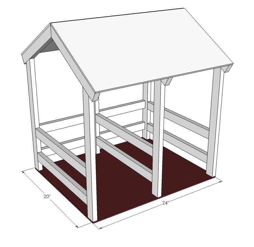 Horse Stables for American Girl or 18" Dolls — step 4