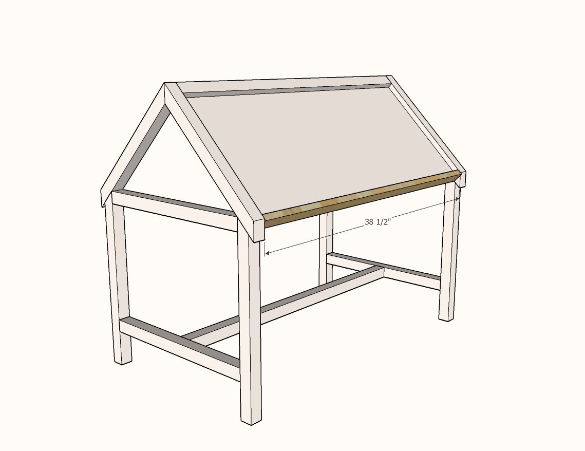 House Play Table with Angled Desktop — step 4