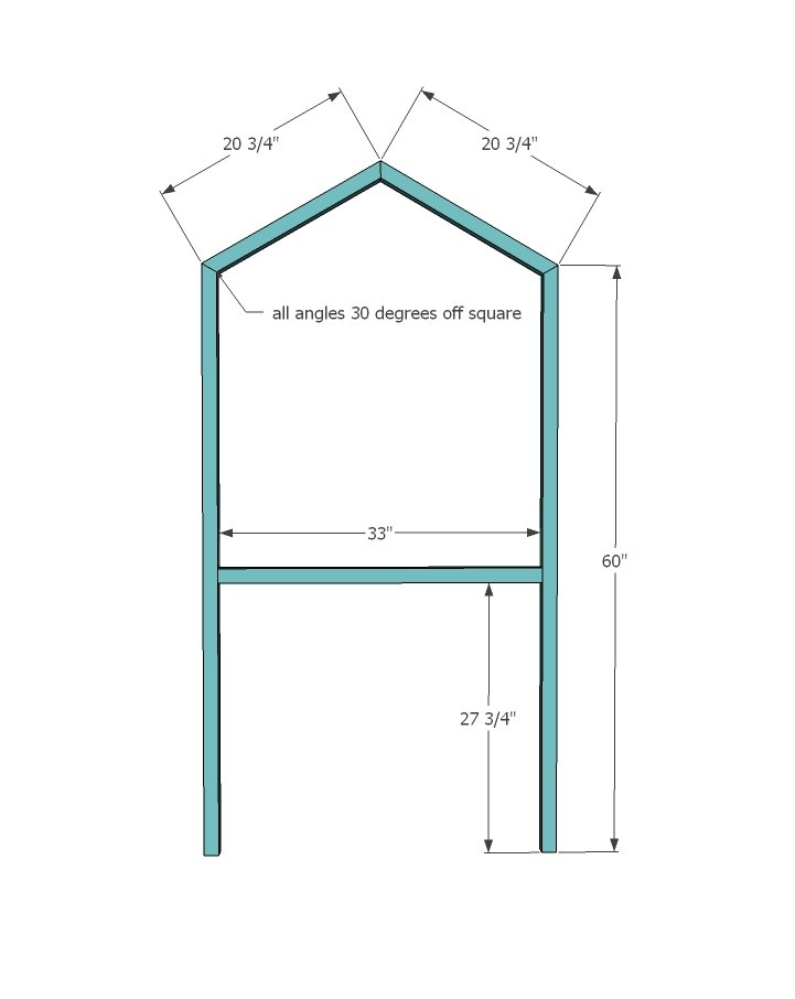 House Shaped Craft Desk — step 1