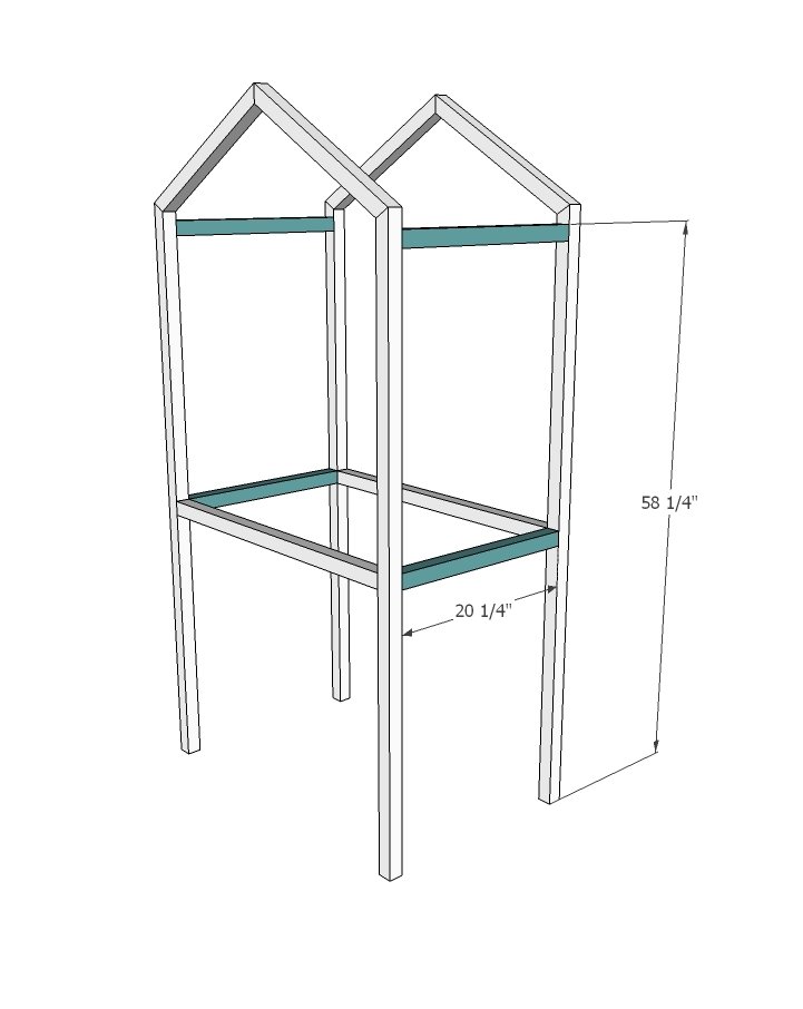 House Shaped Craft Desk — step 2