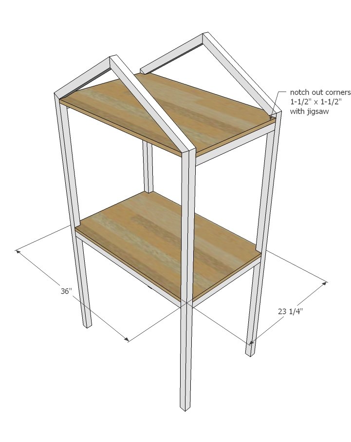 House Shaped Craft Desk — step 3