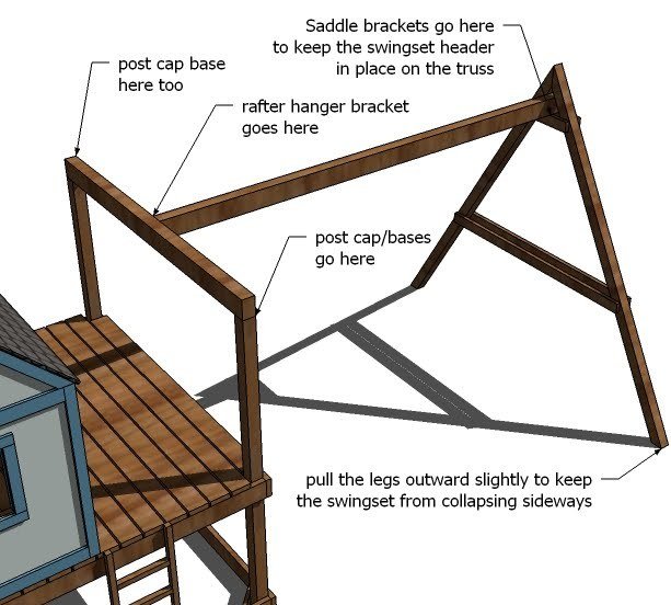How to Build a Swing Set for the Playhouse! — step 4