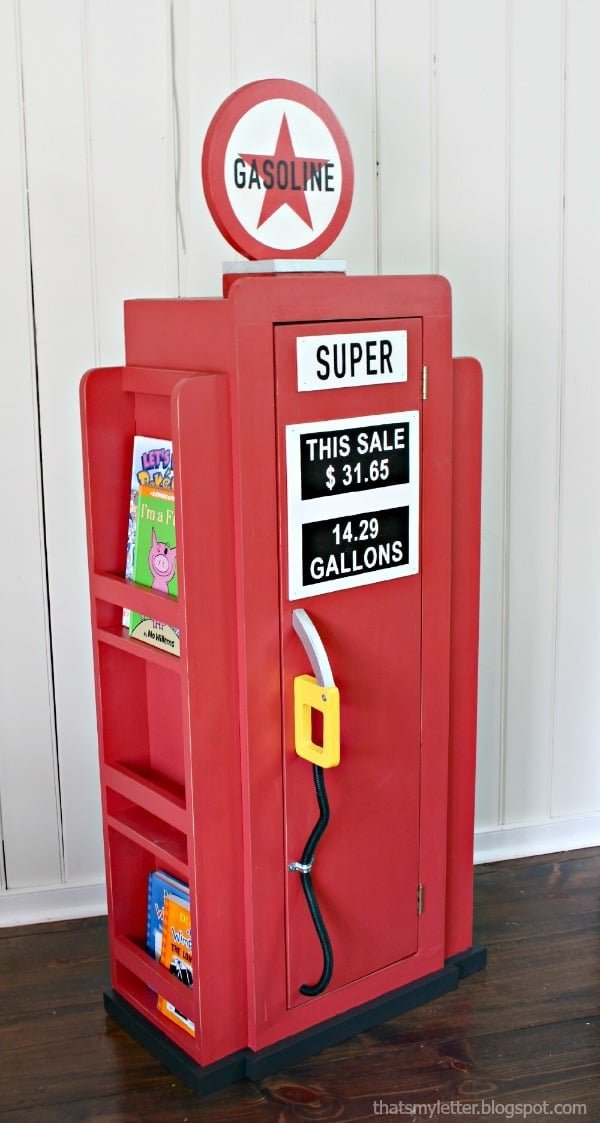 HOW TO: Build a Vintage Gas Pump Cabinet with Side Bookshelves