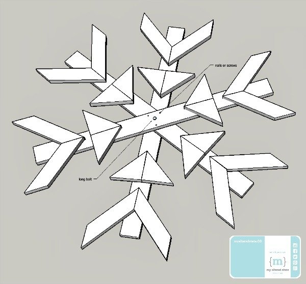 How To Make A Wooden Snowflake — step 4